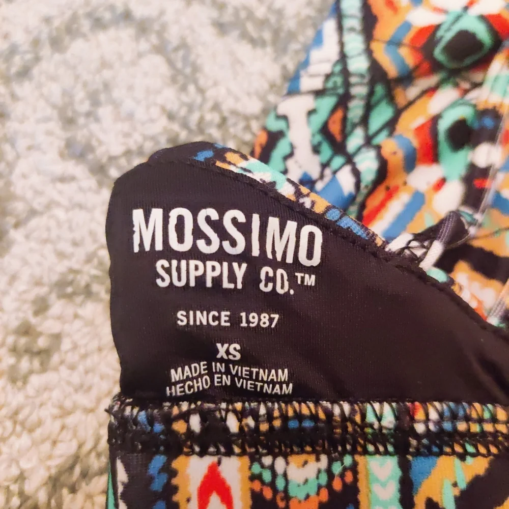 MOSSIMO Multi-Color Native American Western Print Breathable Active Sport Bra XS